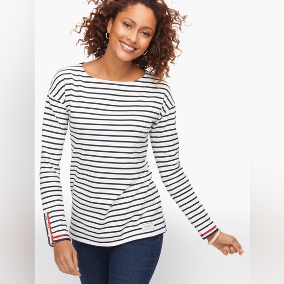 Talbots Tops - Talbots Long Sleeve Sailor T Size L